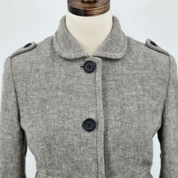 Banana Republic Jackets & Blazers - Banana Republic Pea Coat Jacket Size S Gray Wool Blend